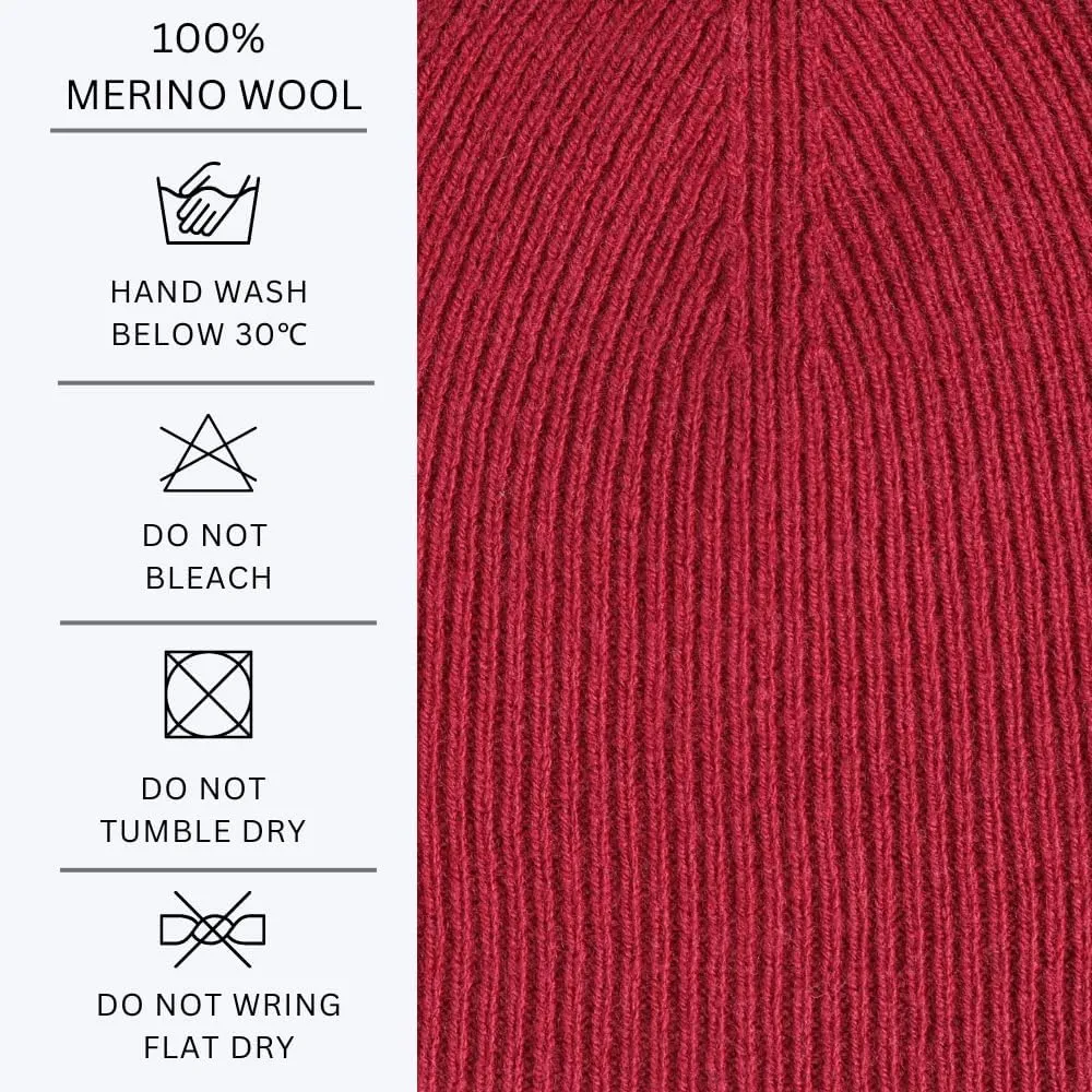 100% Merino Wool Rumi Cap | 2-Layer 2-Tone Hat | Soft Warm Reversible Beanie | from Wool Yarn to Beanie