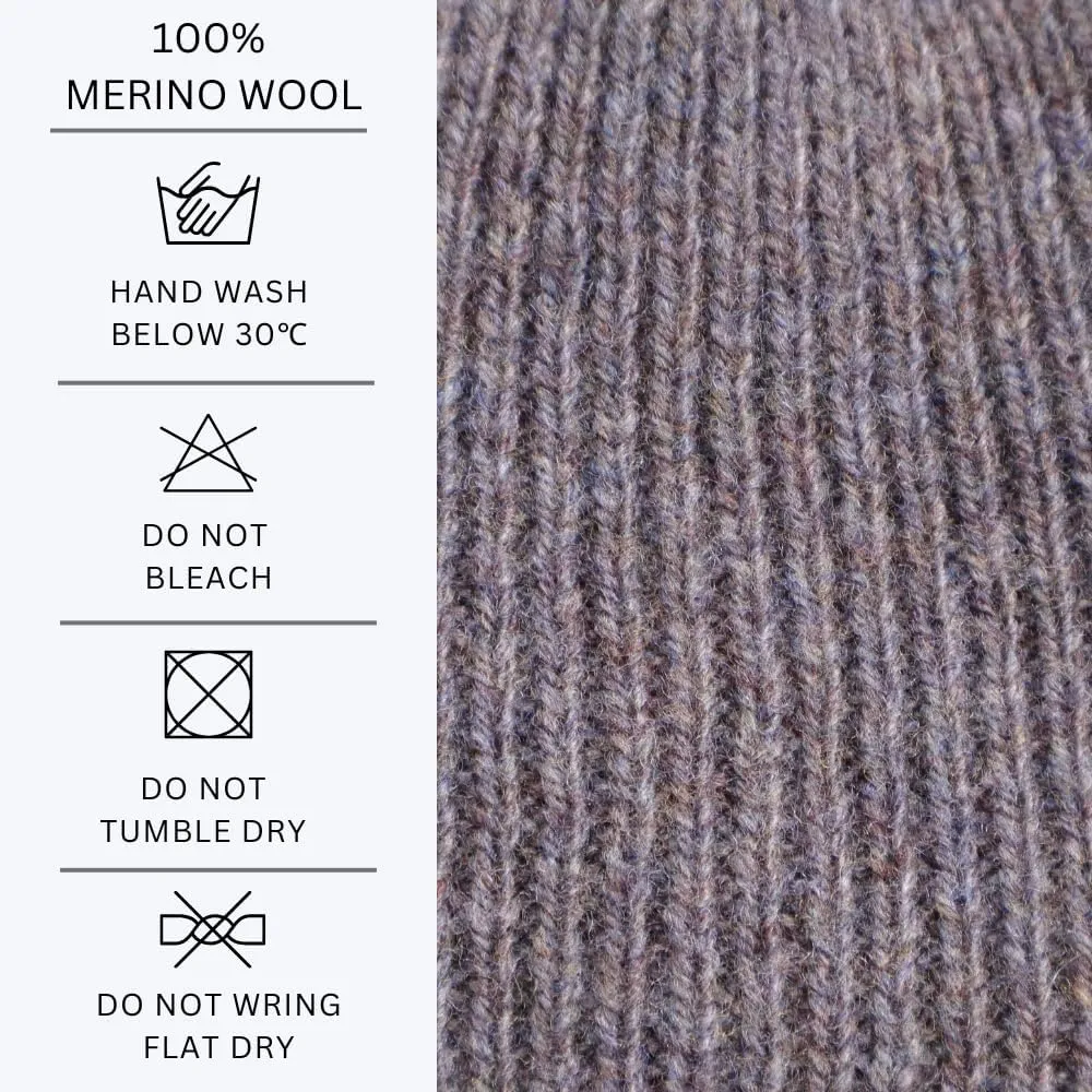 100% Merino Wool Rumi Cap | 2-Layer 2-Tone Hat | Soft Warm Reversible Beanie | from Wool Yarn to Beanie