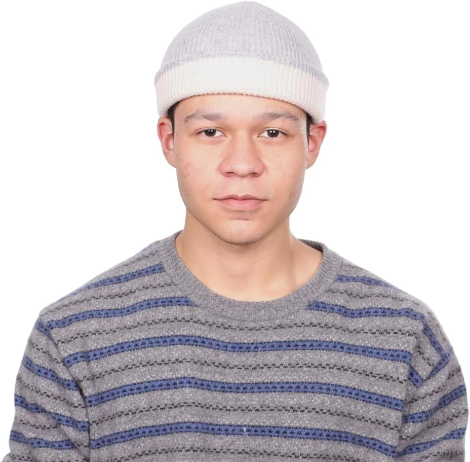 100% Merino Wool Rumi Cap | 2-Layer 2-Tone Hat | Soft Warm Reversible Beanie | from Wool Yarn to Beanie