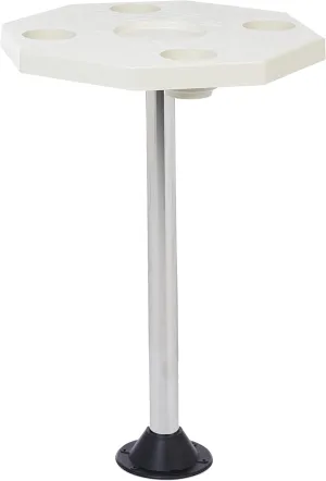 12-1109C Removable Octagonal Marine/RV Table, White