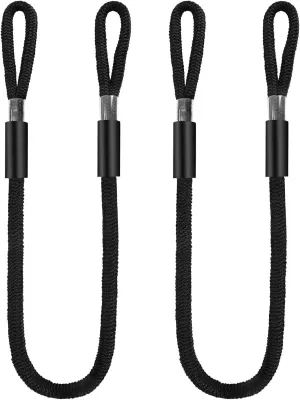1/2" X 6ft Boat Dock Lines, Double-Braided Nylon Dock Line with 12" Eyelet. Boat Ropes Mooring Ropes, Boat Accessories for Yacht, Pontoon, Jet Ski, Waverunner, Seadoo, Black