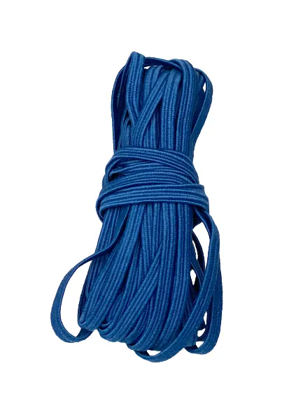 1/8" Flat Elastic - Denim Blue