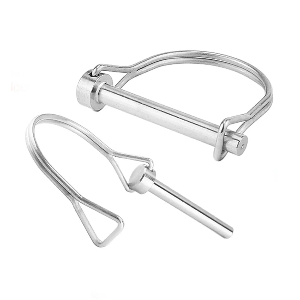 1Pc Stainless Steel Quick Release Pin Round Arch Wire Shaft Lock Pin Safety Coupler Pins Retainer Farm Trailer Wagon Lawn Garden(9.5x70mm)
