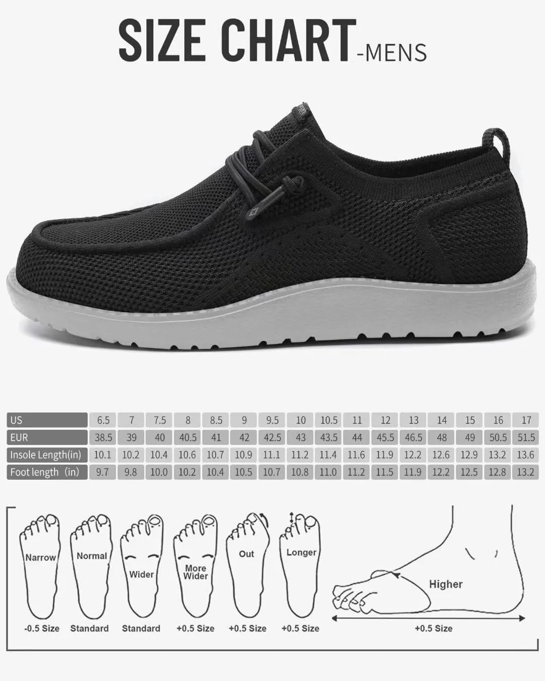 1TAZERO Wide-Shoes for Men-Slip on Walking-Loafers Casual-Shoes - Wide Width Comfortable Orthopedic Shoes for Men with Arch Support for Plantar Fasciitis