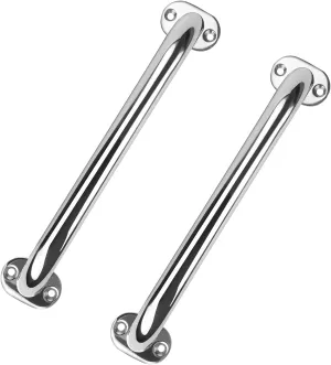 2 Pack Boat Grab Handle,12 inch Stainless Steel Marine Grab Bar,Polished Handle Handrail for Marine Boat,Yacht