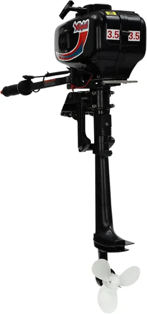 2 Stroke Outboard Motor Boat Motor 52CC Gas Powered Marine Engine with Water Cooling and CDI Ignition System Heavy Duty Boat Marine Motor for Inflatable Boat