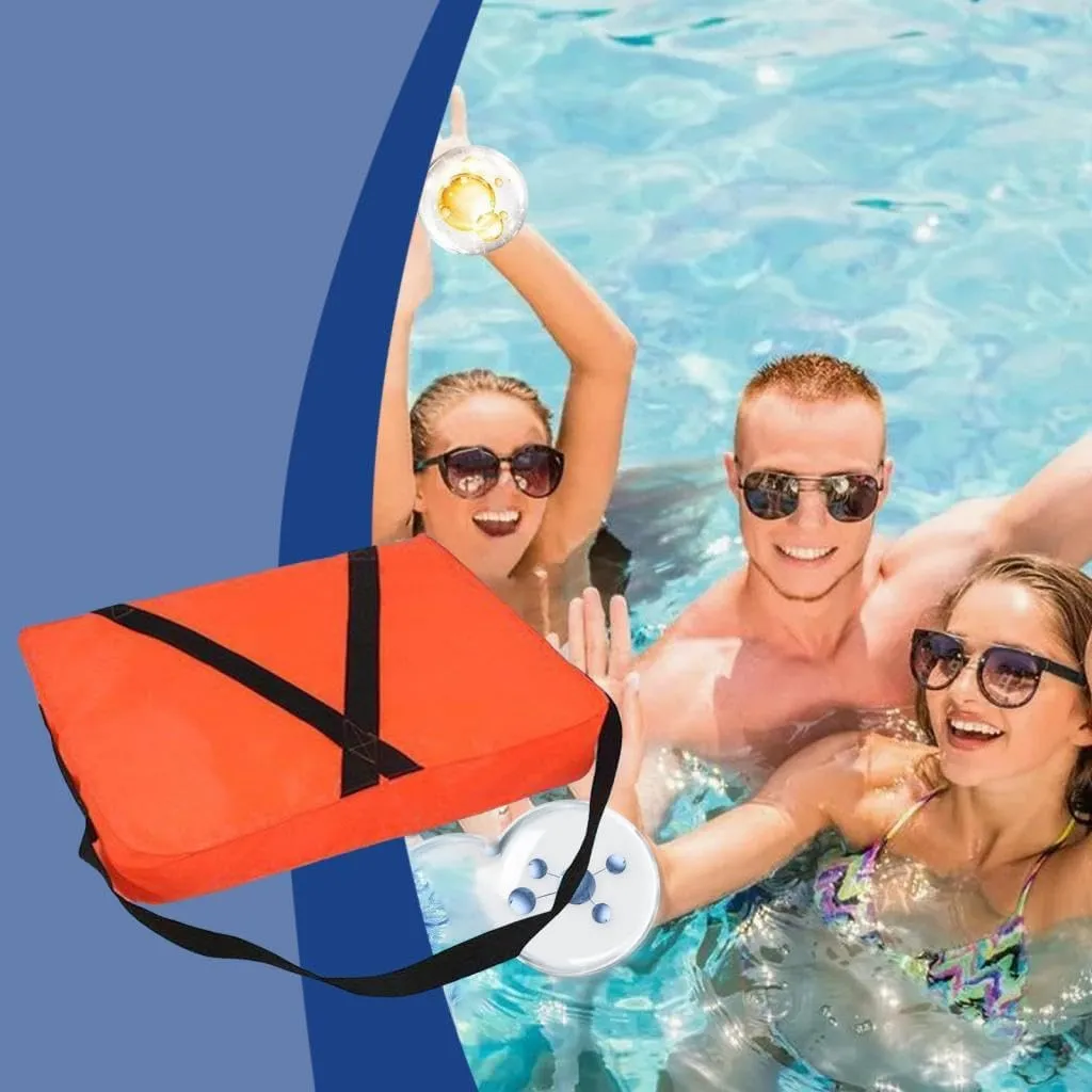 2025 New Boat Throwables Flotation Device, 18x14in High Buoyancy Boat Throw Cushion with Strap, Waterproof Throwable Flotation Device for Boating, Rescue Boat Throwable Flotation Device