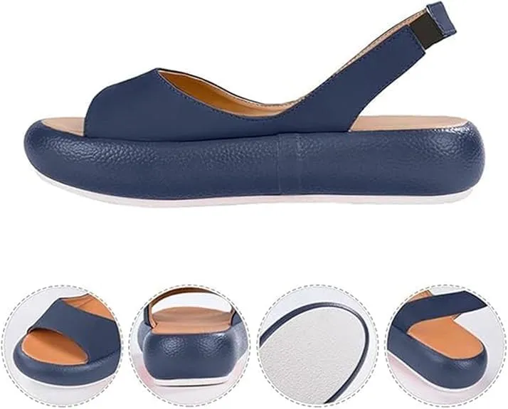2025 New Sandals, Women's Orthopedic Comfort Flat Sandals, Suitable For All Foot Shapes,Open Toe Wedge Sandal For Women