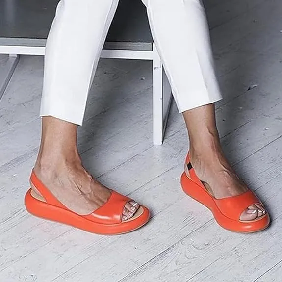 2025 New Sandals, Women's Orthopedic Comfort Flat Sandals, Suitable For All Foot Shapes,Open Toe Wedge Sandal For Women
