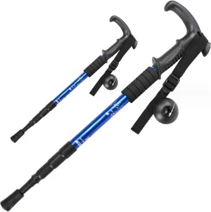 2pcs Trekking Poles, Sturdy Stretchable from Walking Sticks with EVA Grips, for Men and Women Hiking(Blue)