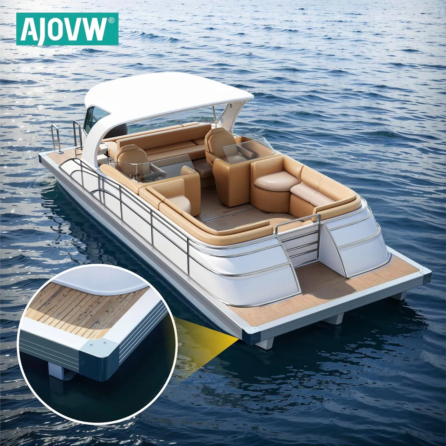 316 Marine Grade 90 Degree Right Angle Stainless Steel Pontoon Corner Caps 3.5''x3.5'' for Pontoon Boats, Marina Walkways, Water Platforms Etc. That Need to Be Protected