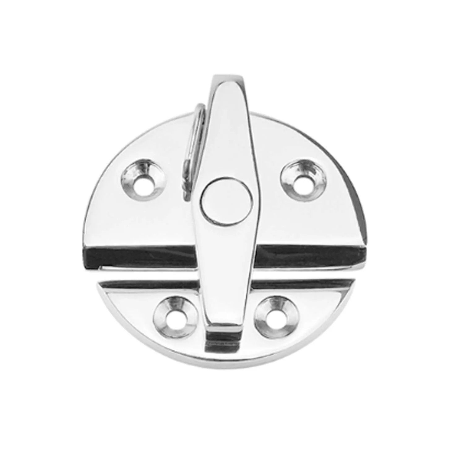 316 Marine Stainless Steel Boat Door Latch Round 55mm Boat Twist Lock fit for Boat and Many External Cabinet Applications for Fishing Boat