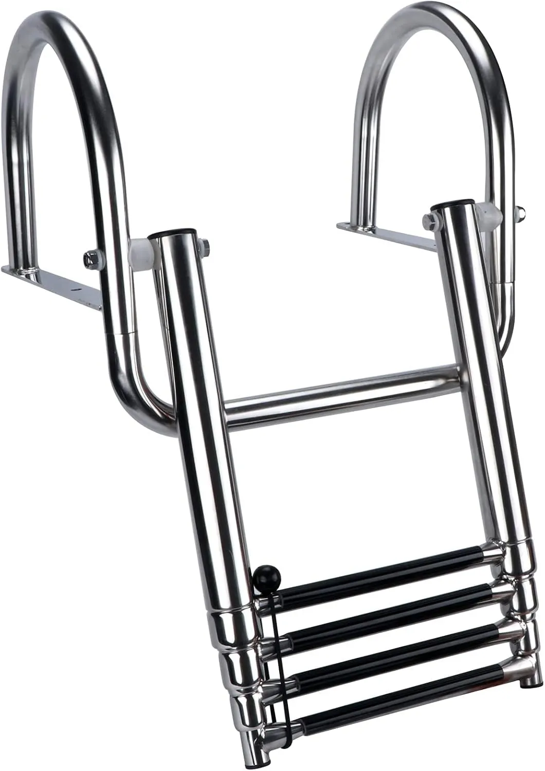 4 Steps Pontoon Boat Ladder,Stainless Steel Inboard Dock Ladder Marine Ladder