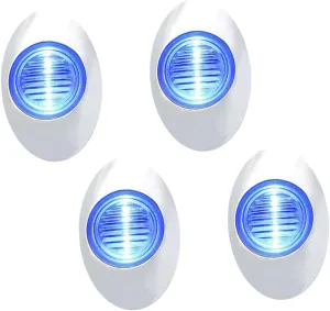 4Pcs Oval Shape LED Boat Light Stern Deck Courtesy Lamp for Vehicles Kayaks Yachts and Sailboats Lens