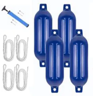 4X Marine Boat Fenders Protection Accessories Inflatable Boat Anti Collision Balls Yacht Boat Bumpers for Fender for Pontoon Docking Motorcycle Accessories(Blue)