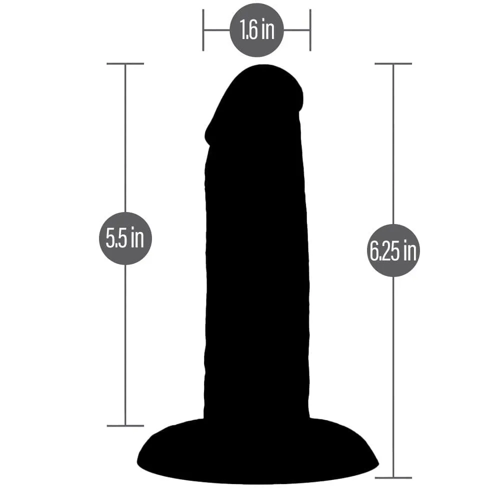 5.5" SoReal Posable Silicone Dual Density Dildo - Black