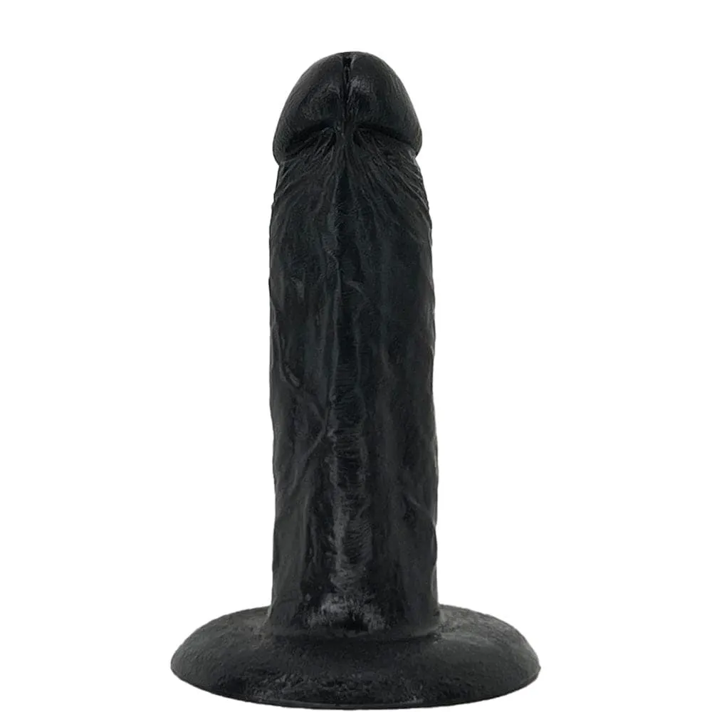 5.5" SoReal Posable Silicone Dual Density Dildo - Black