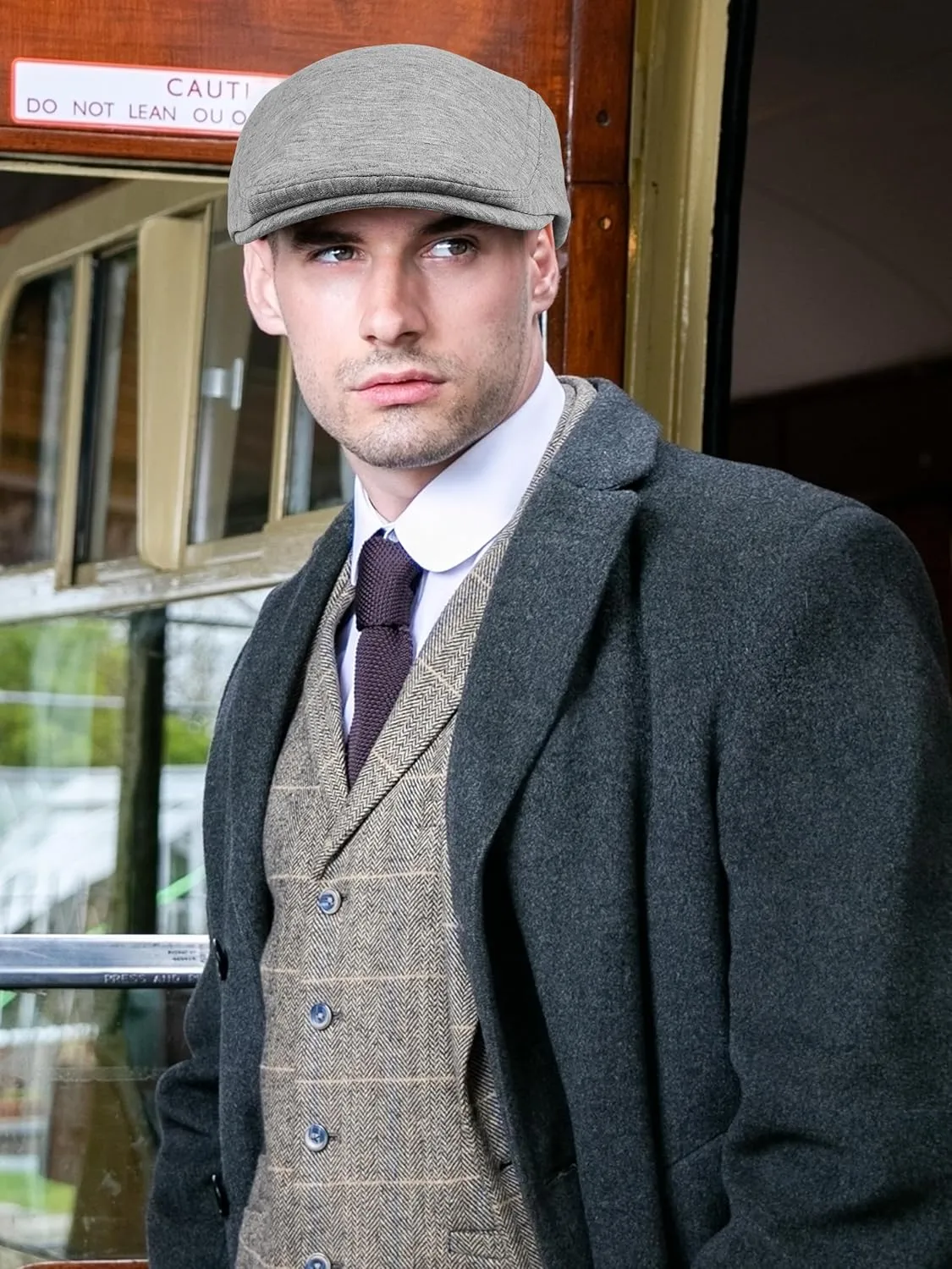6 Pieces Men's Newsboy Caps Gatsby Cabbie Driving Hunting Cap Newsboy Flat Cap Irish Hats Ivy Hat