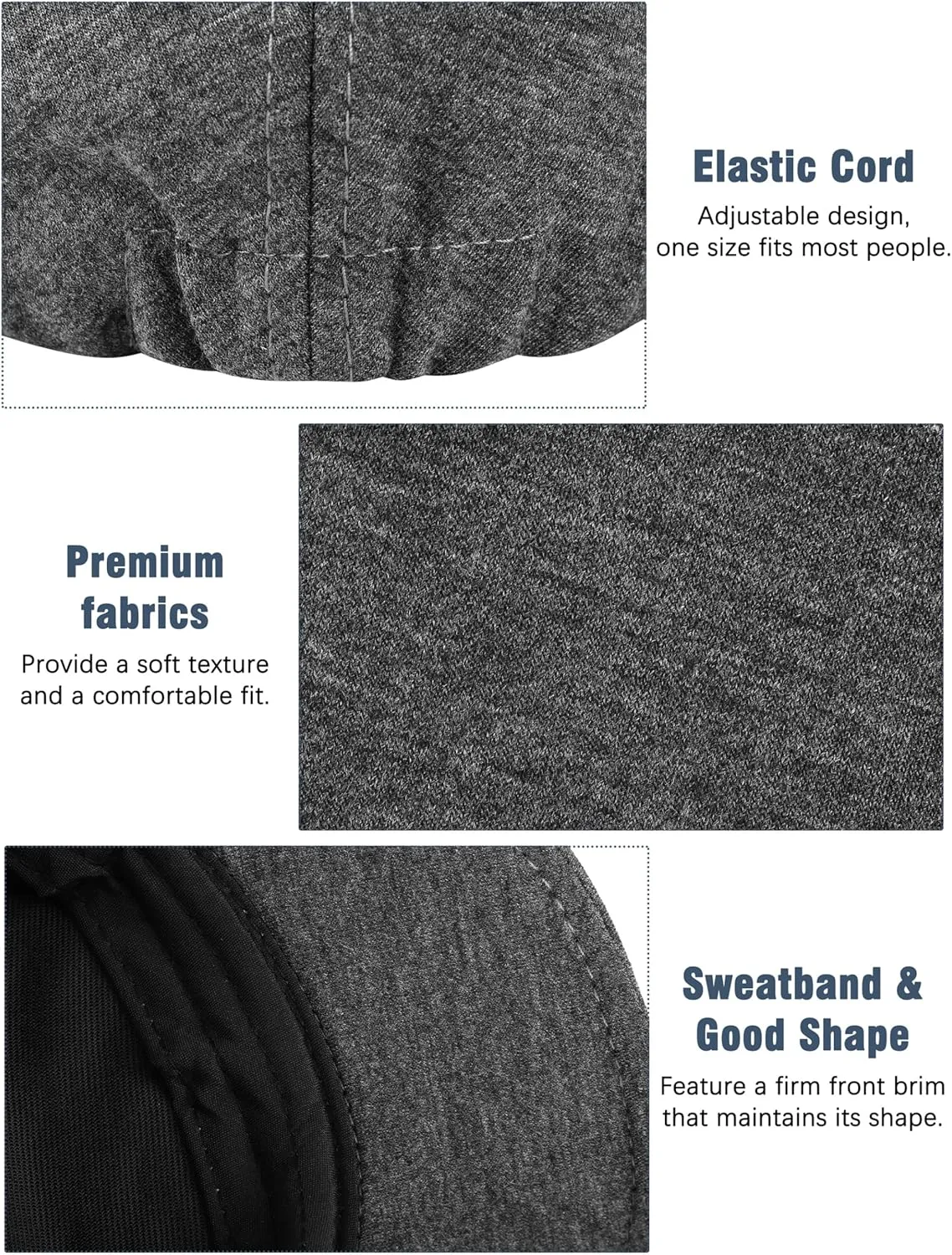 6 Pieces Men's Newsboy Caps Gatsby Cabbie Driving Hunting Cap Newsboy Flat Cap Irish Hats Ivy Hat