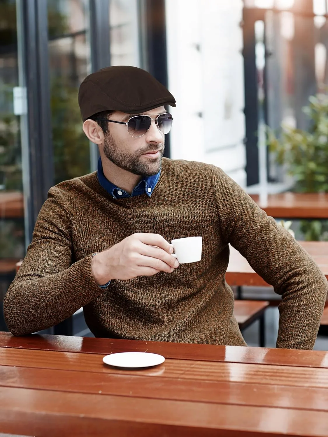 6 Pieces Men's Newsboy Caps Gatsby Cabbie Driving Hunting Cap Newsboy Flat Cap Irish Hats Ivy Hat