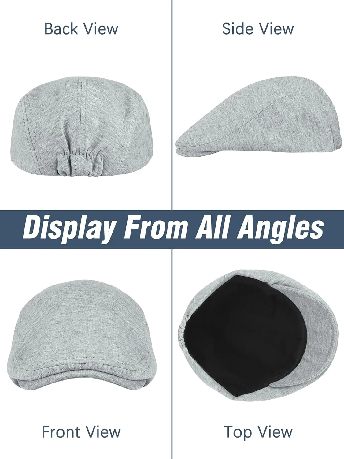 6 Pieces Men's Newsboy Caps Gatsby Cabbie Driving Hunting Cap Newsboy Flat Cap Irish Hats Ivy Hat
