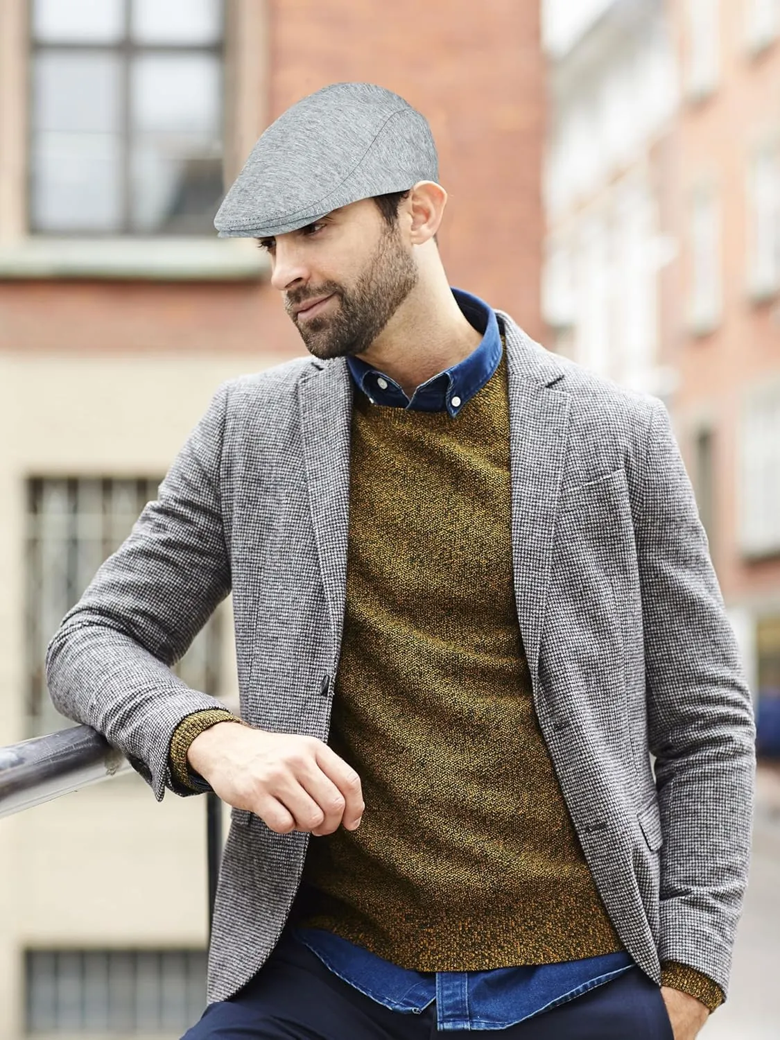 6 Pieces Men's Newsboy Caps Gatsby Cabbie Driving Hunting Cap Newsboy Flat Cap Irish Hats Ivy Hat
