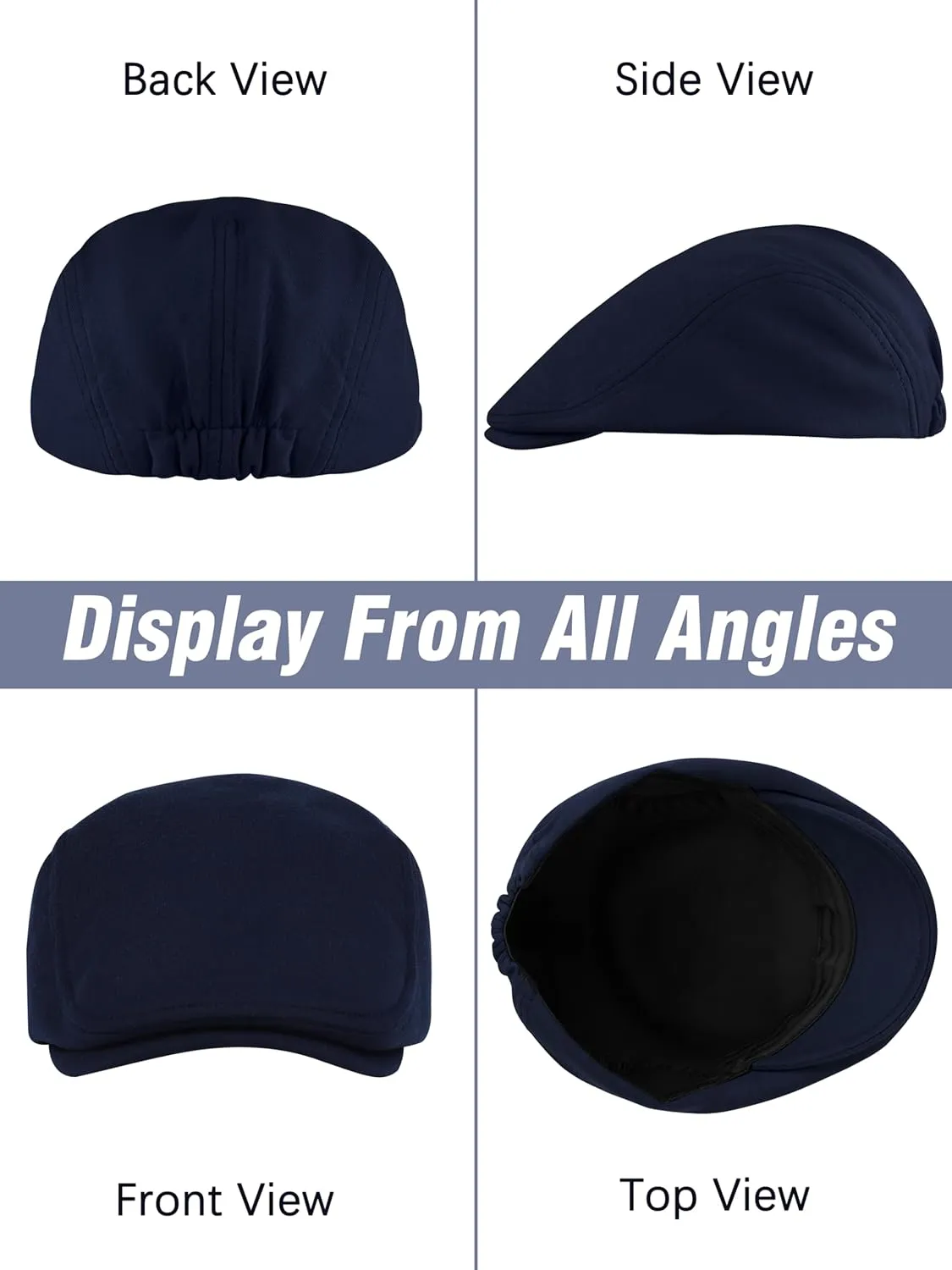 6 Pieces Men's Newsboy Caps Gatsby Cabbie Driving Hunting Cap Newsboy Flat Cap Irish Hats Ivy Hat