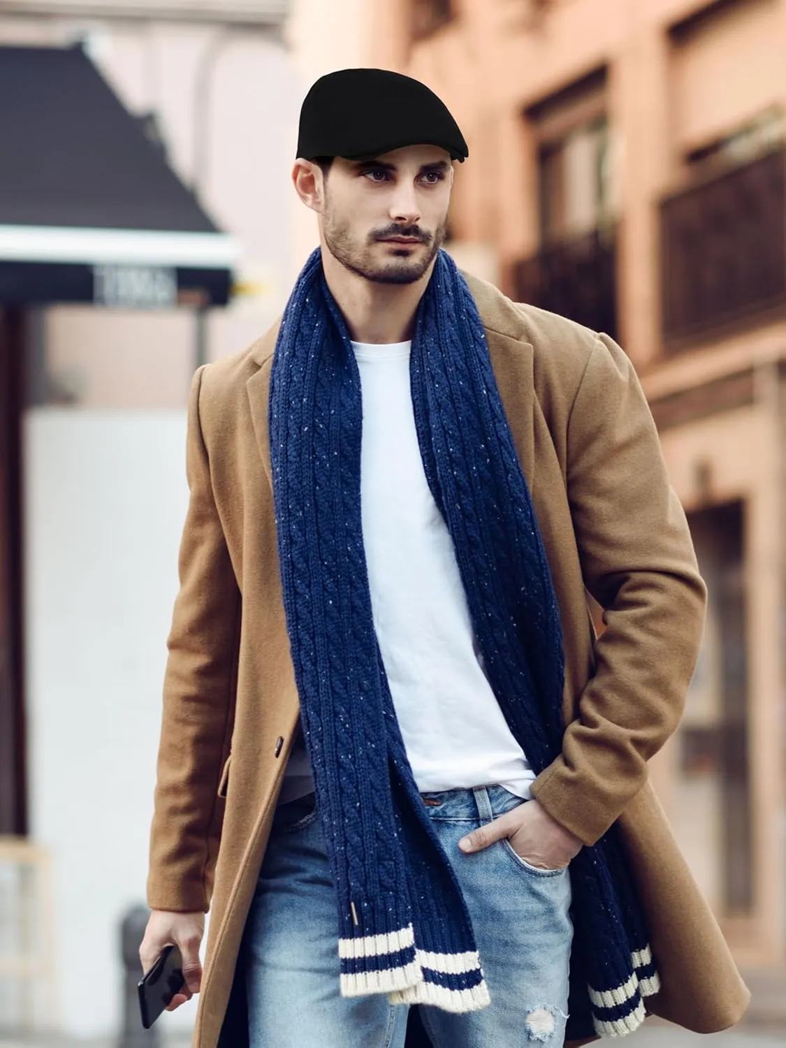 6 Pieces Men's Newsboy Caps Gatsby Cabbie Driving Hunting Cap Newsboy Flat Cap Irish Hats Ivy Hat
