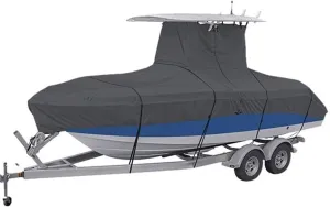 600D Oxford Fabric T-TOP Heavy-Duty Boat Cover Waterproof Sunproof UV Protector Anti-Smashing Durable and Tear Proof Cover Boat Accessories,Black,20