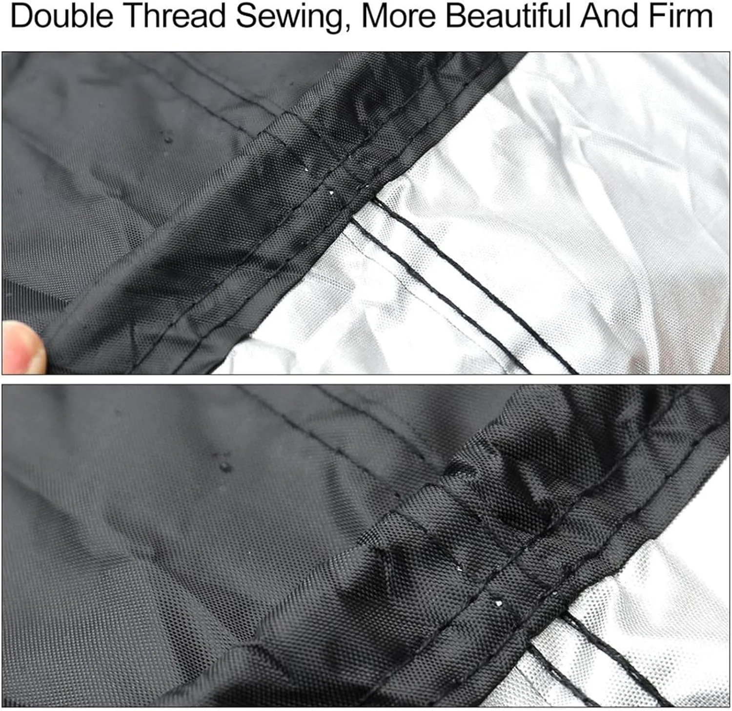 600D Oxford Fabric T-TOP Heavy-Duty Boat Cover Waterproof Sunproof UV Protector Anti-Smashing Durable and Tear Proof Cover Boat Accessories,Black,20