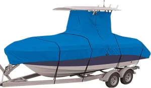 600D Oxford Fabric T-TOP Heavy-Duty Boat Cover Waterproof Sunproof UV Protector Anti-Smashing Durable and Tear Proof Cover Boat Accessories,Blue,20