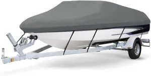7 oz SOLUTION DYED POLYESTER CHARCOAL GREY, STYLED to FIT BOAT COVER for CHRIS CRAFT 216 SEA HAWK I/O 1990