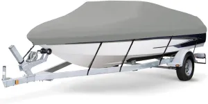 7.6 oz Solution Dyed Polyester Grey, Styled to FIT Boat Cover Compatible for METZELER Bronco S 1985-1990