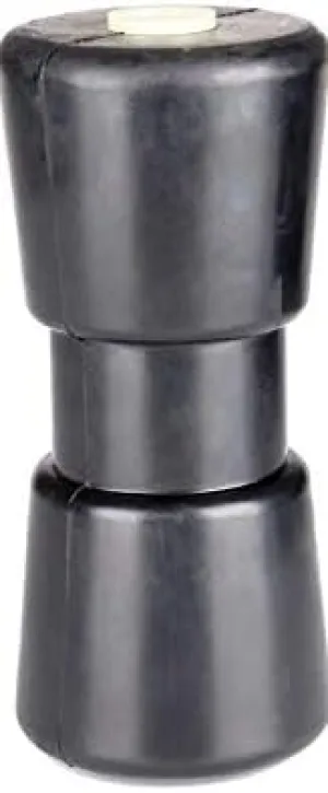 8 Inch Heavy Duty Boat Trailer Roller, Rubber Shaft Keel, Black