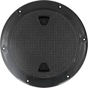 8in Round Deck Plate Hatch Cover for Marine Boat RV UV Resistant Black Inspection Cover Replacement