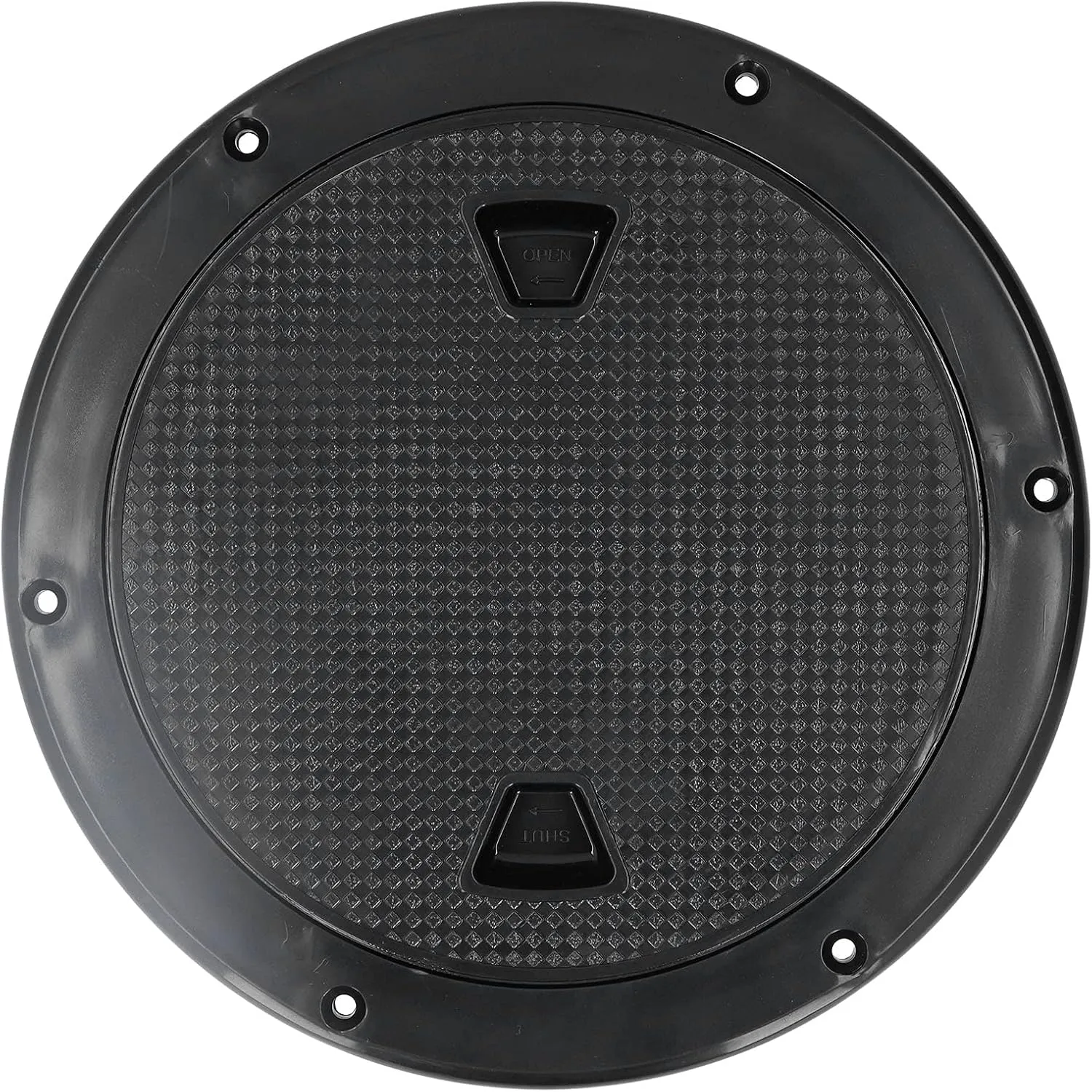 8in Round Deck Plate Hatch Cover for Marine Boat RV UV Resistant Black Inspection Cover Replacement