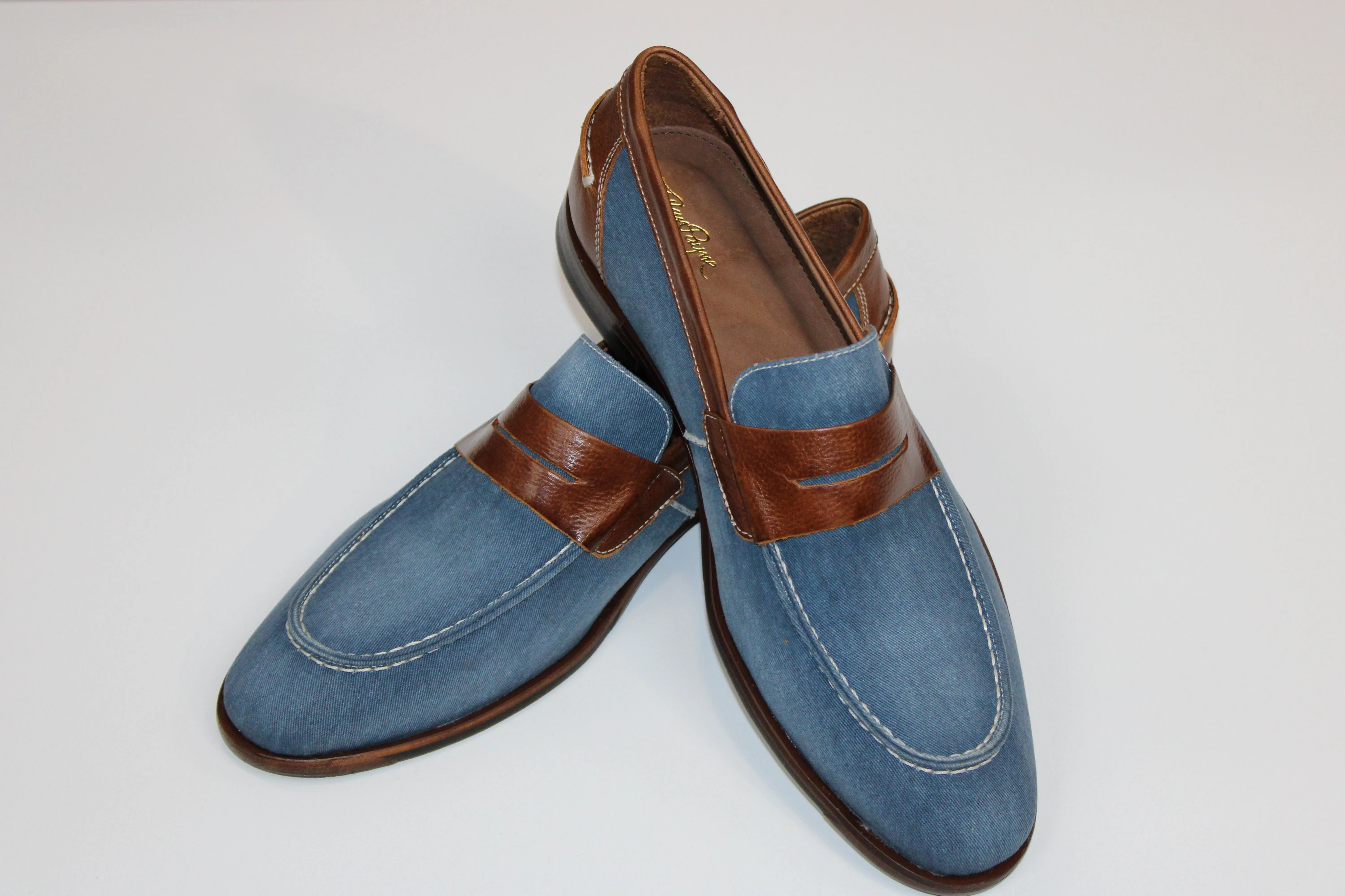 Alan Payne Denim and Leather Loafer