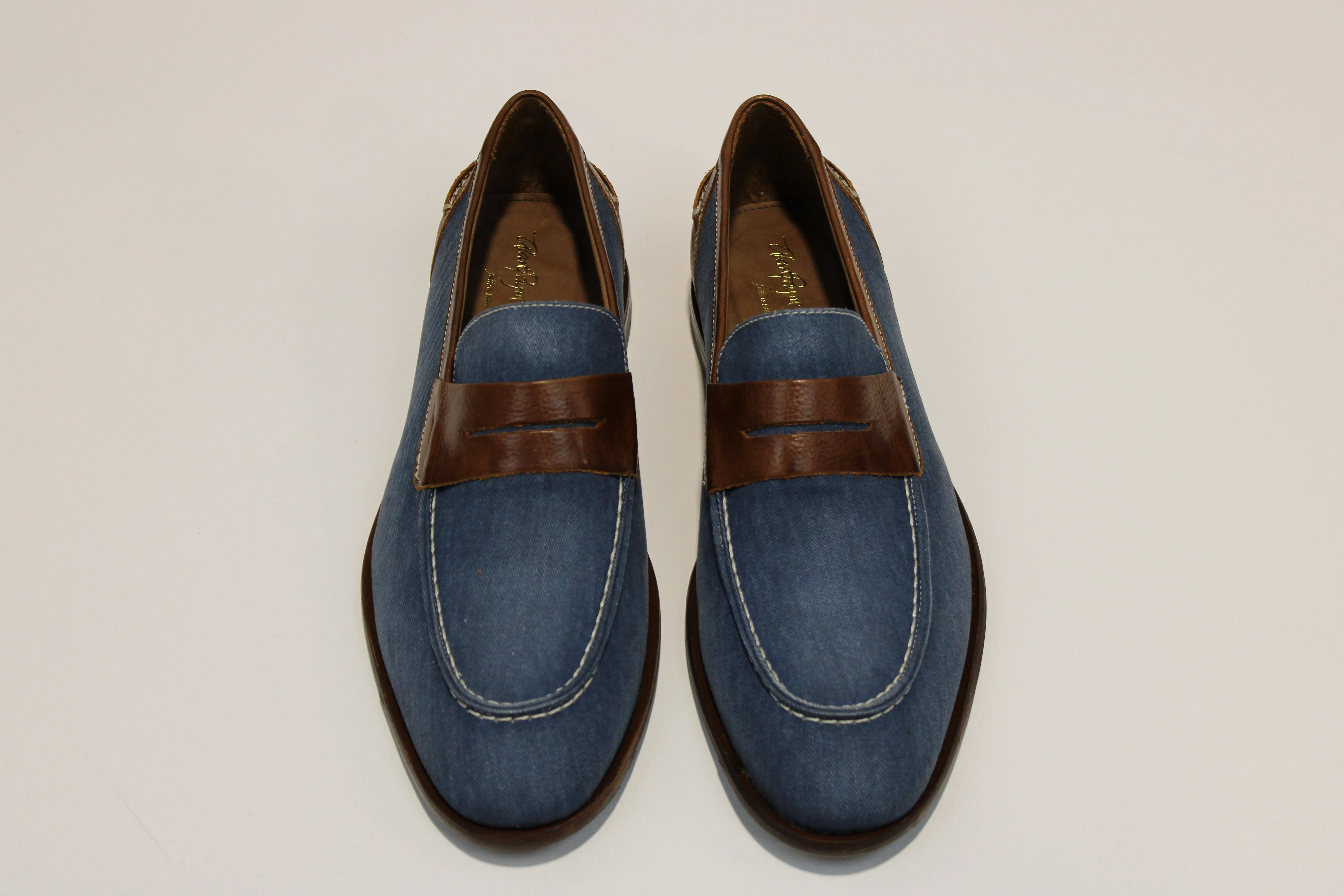 Alan Payne Denim and Leather Loafer