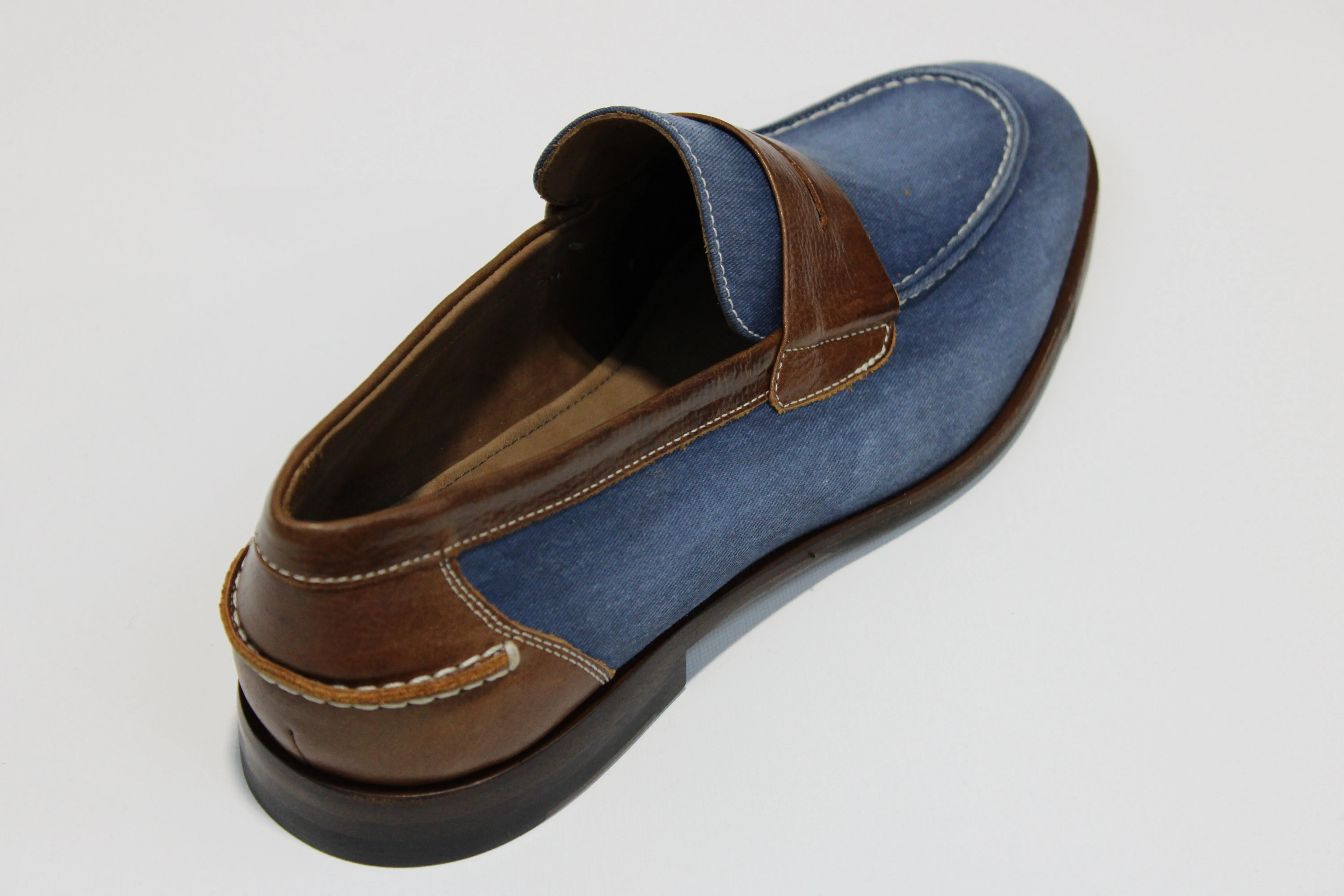 Alan Payne Denim and Leather Loafer