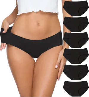 Altheanray Womens Underwear Cotton Underwear for Women Seamless Hipster Bikini Briefs Panties 6 Pack