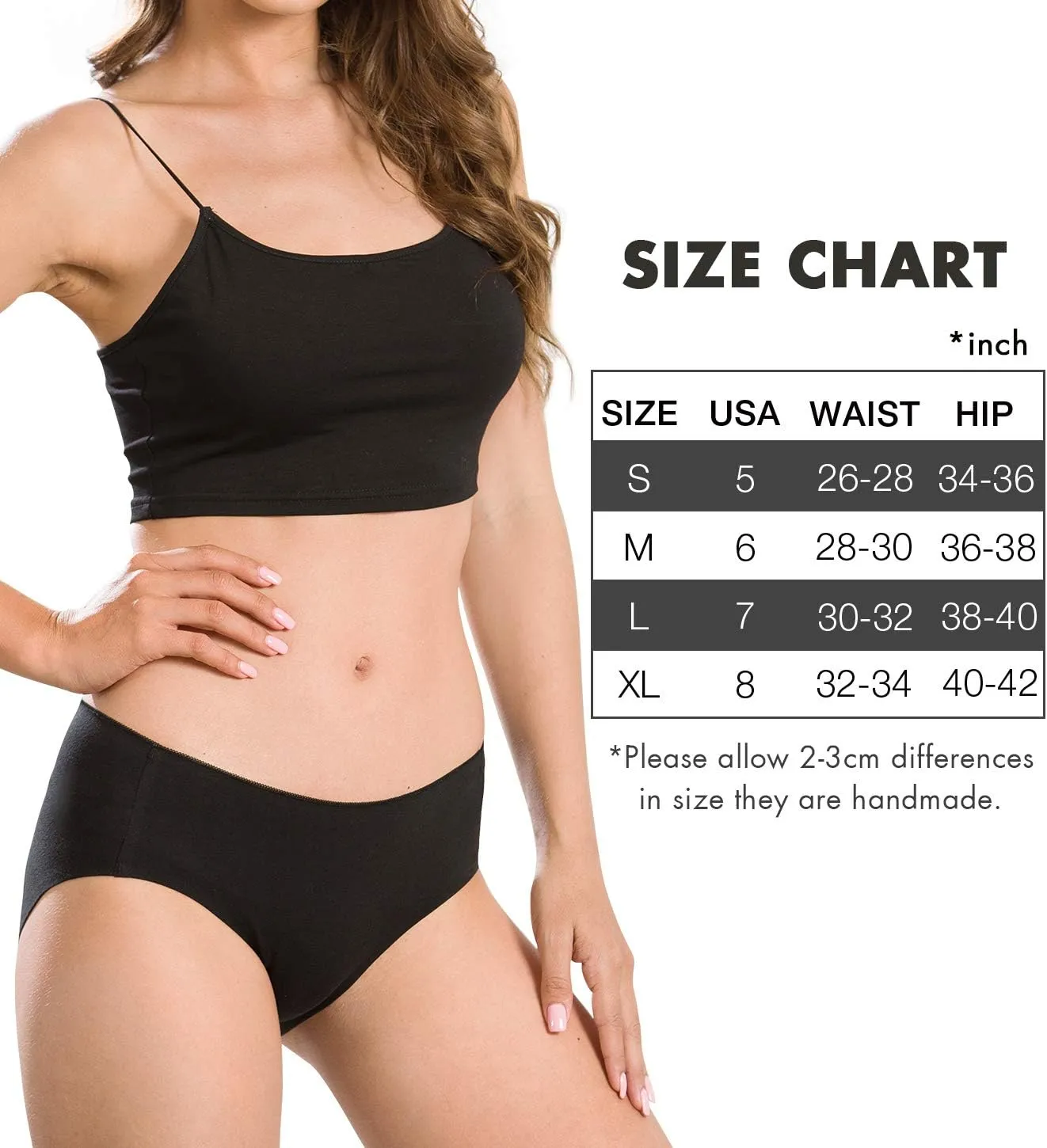 Altheanray Womens Underwear Cotton Underwear for Women Seamless Hipster Bikini Briefs Panties 6 Pack