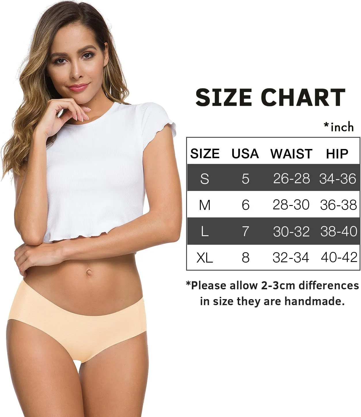 Altheanray Womens Underwear Cotton Underwear for Women Seamless Hipster Bikini Briefs Panties 6 Pack