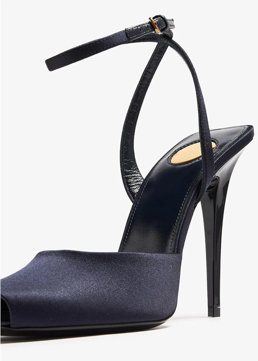 Arqa Womens Stilleto Sandals Covered Square Open Toe Pumps Adjustable Ankle Strap Office Party Dressy Shoes Summer Sexy Elegant 4.1 IN Heels