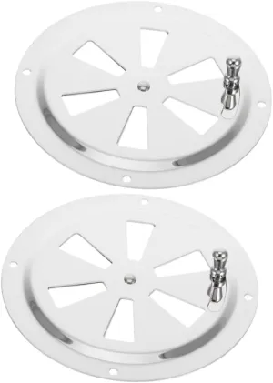 ARTIBETTER 2Pcs Round Stainless Steel Air Vent Plate Manual Open Close Ventilation Grill for Optimal Cabin Airflow Durable User Friendly Design for Boats and Yachts