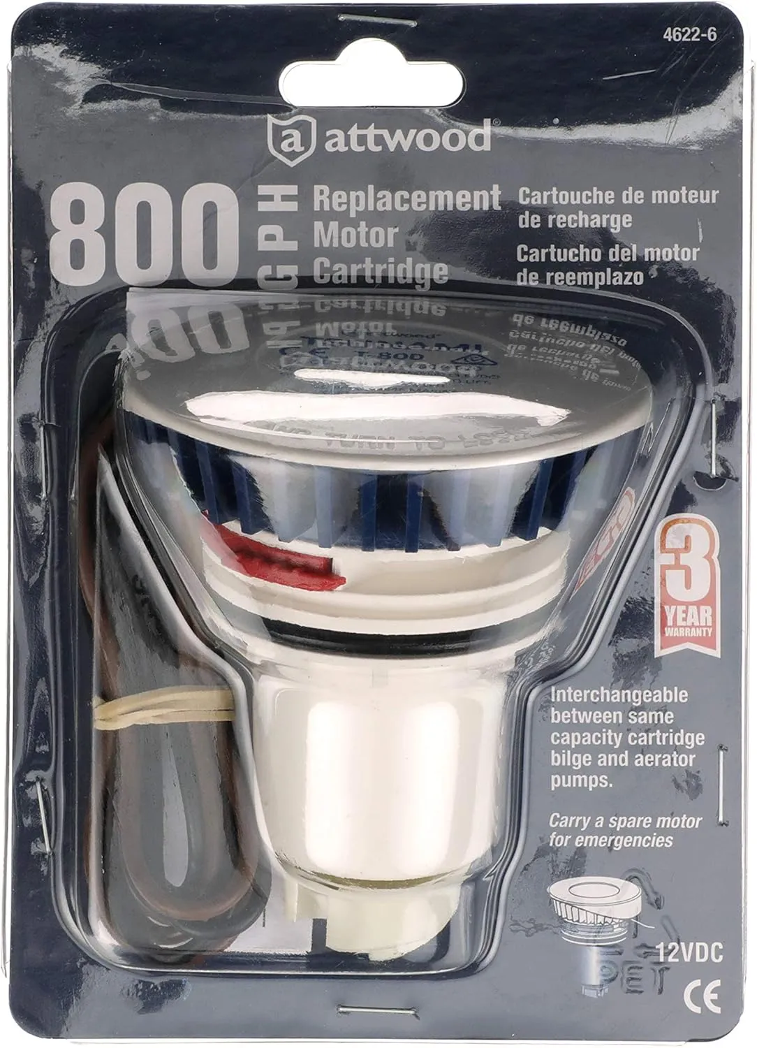 Attwood Tsunami Bilge Pump Replacement Motor Cartridge