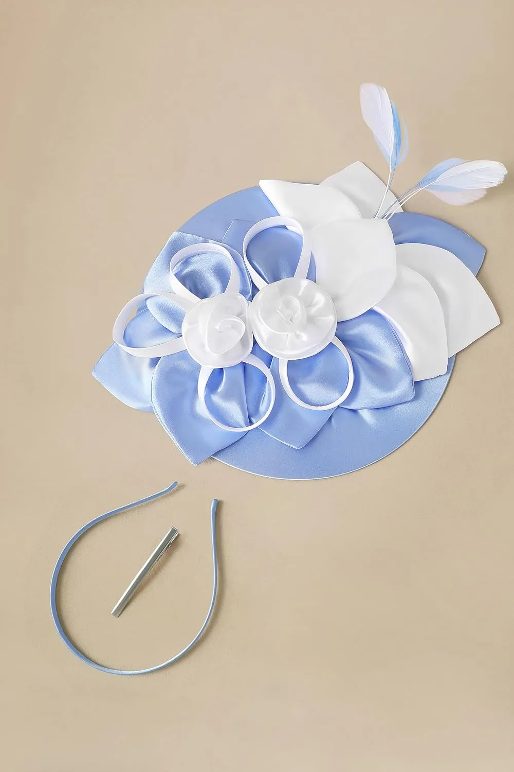 BABEYOND Fascinators Hats for Women - Kentucky Tea Party Derby Hats Flower Church Pillbox Hat for Cocktail Wedding