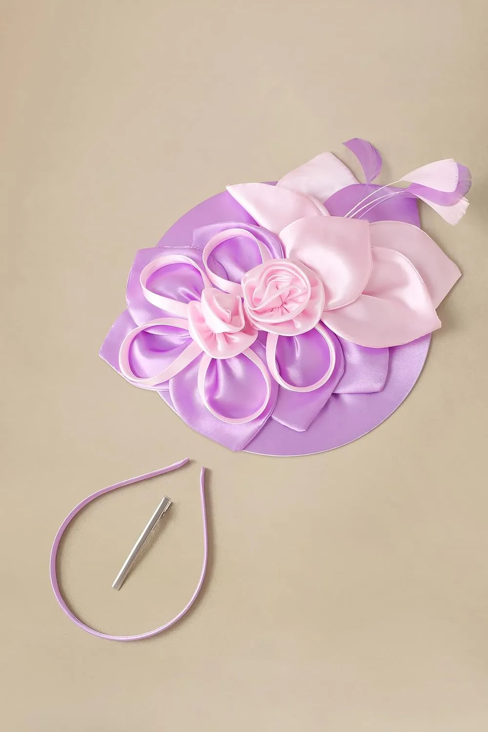 BABEYOND Fascinators Hats for Women - Kentucky Tea Party Derby Hats Flower Church Pillbox Hat for Cocktail Wedding