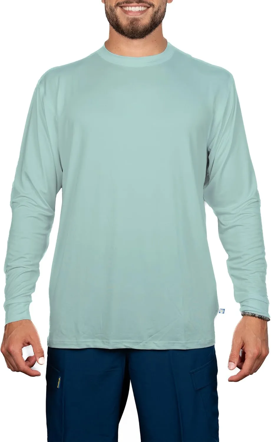 Banana Boat Long Sleeve Shirt for Men Swim Shirt | Waterproof | UPF 50  UV Protection | Breathable | Rashguard Polyester Shirts Sea Foam X Large