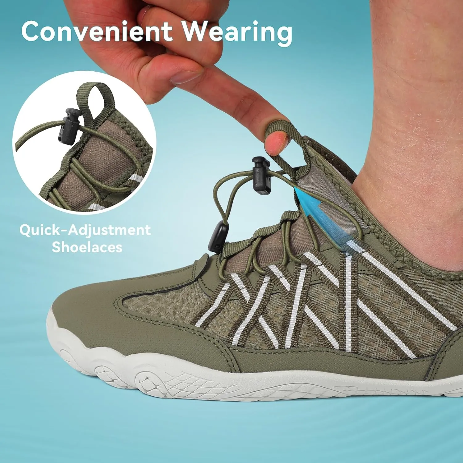 Barefoot Water Shoes for Women Men Wide Toe Box Lightweight Quick Dry Aqua Socks for Swim Beach Surf Boat Hiking Pool Walking Yoga