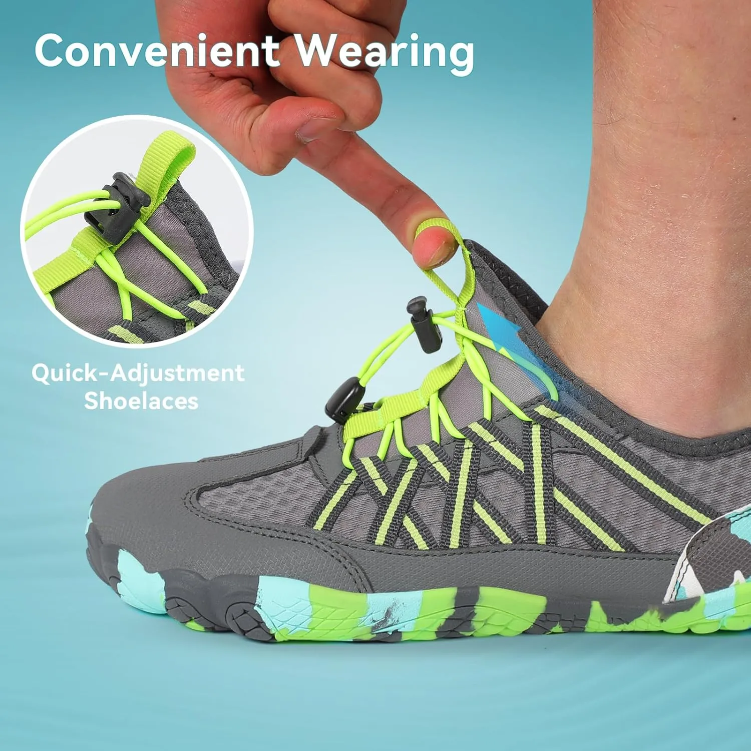 Barefoot Water Shoes for Women Men Wide Toe Box Lightweight Quick Dry Aqua Socks for Swim Beach Surf Boat Hiking Pool Walking Yoga